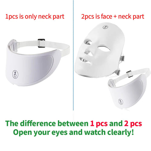 Máscara LED Facial 7 Colores — Fototerapia Antiedad y Antiacné