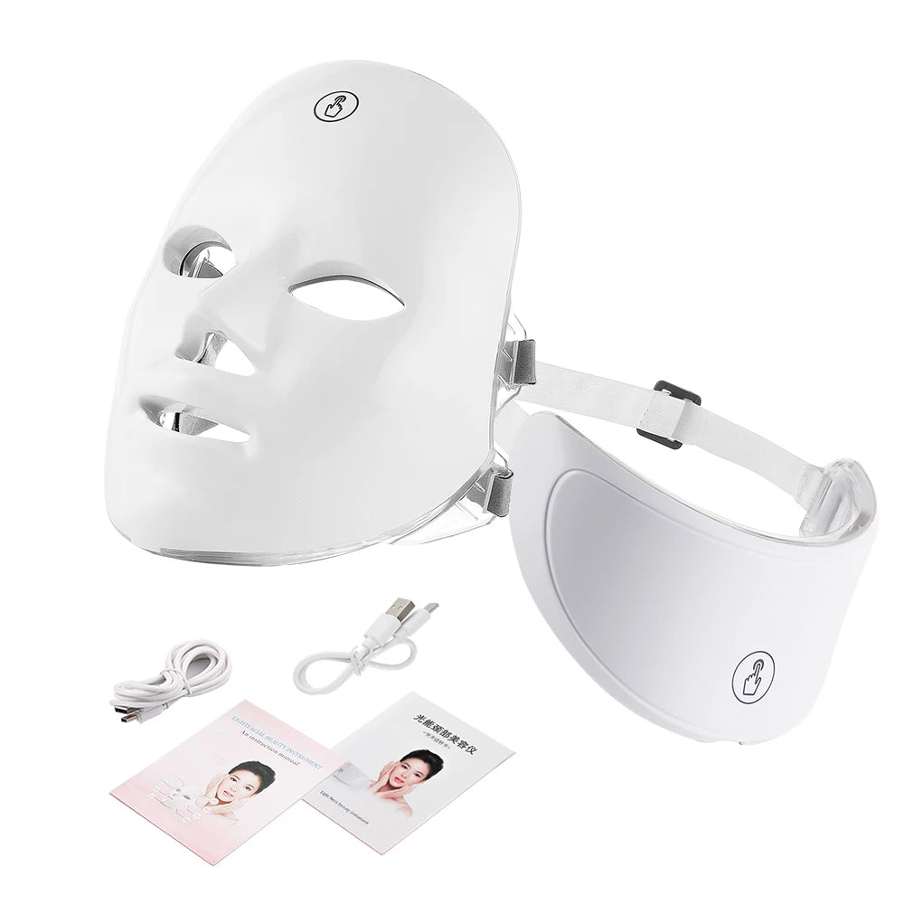 LED Facial Mask 7 Colors — Anti-aging and Anti-acne Phototherapy