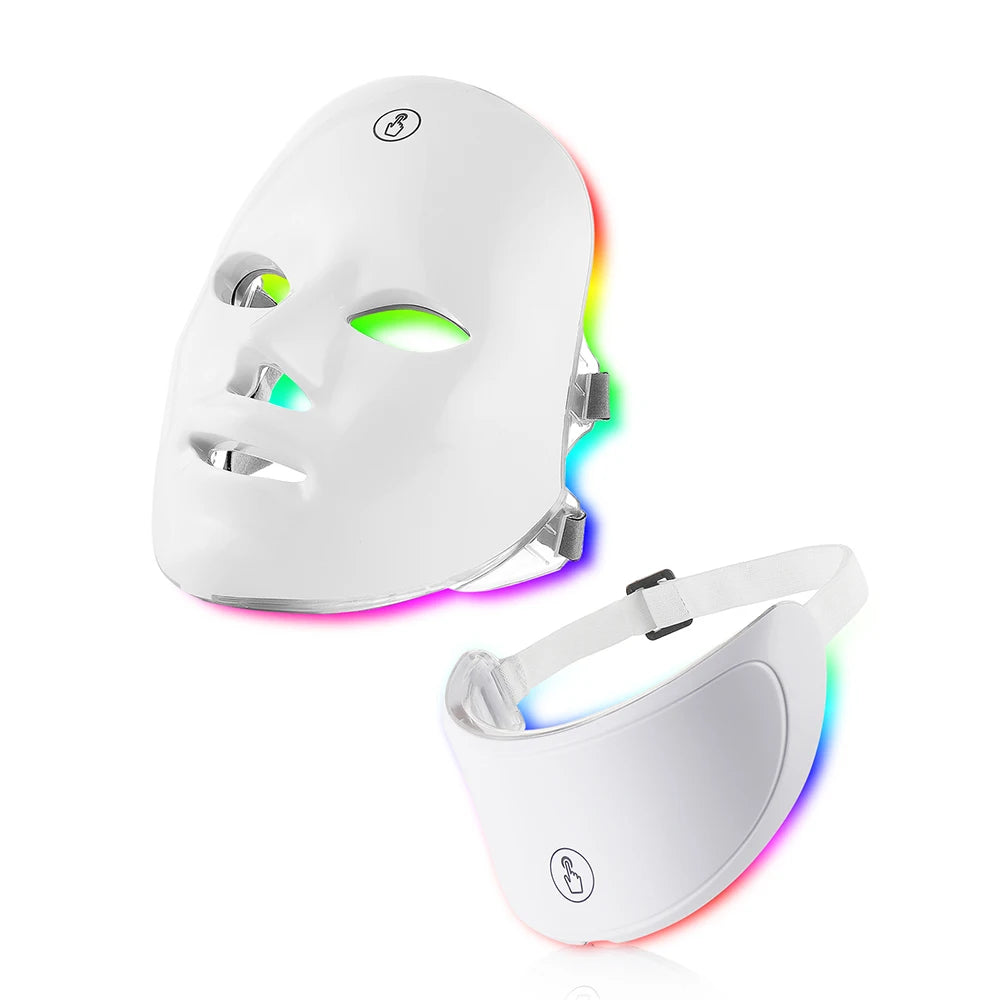Máscara LED Facial 7 Colores — Fototerapia Antiedad y Antiacné