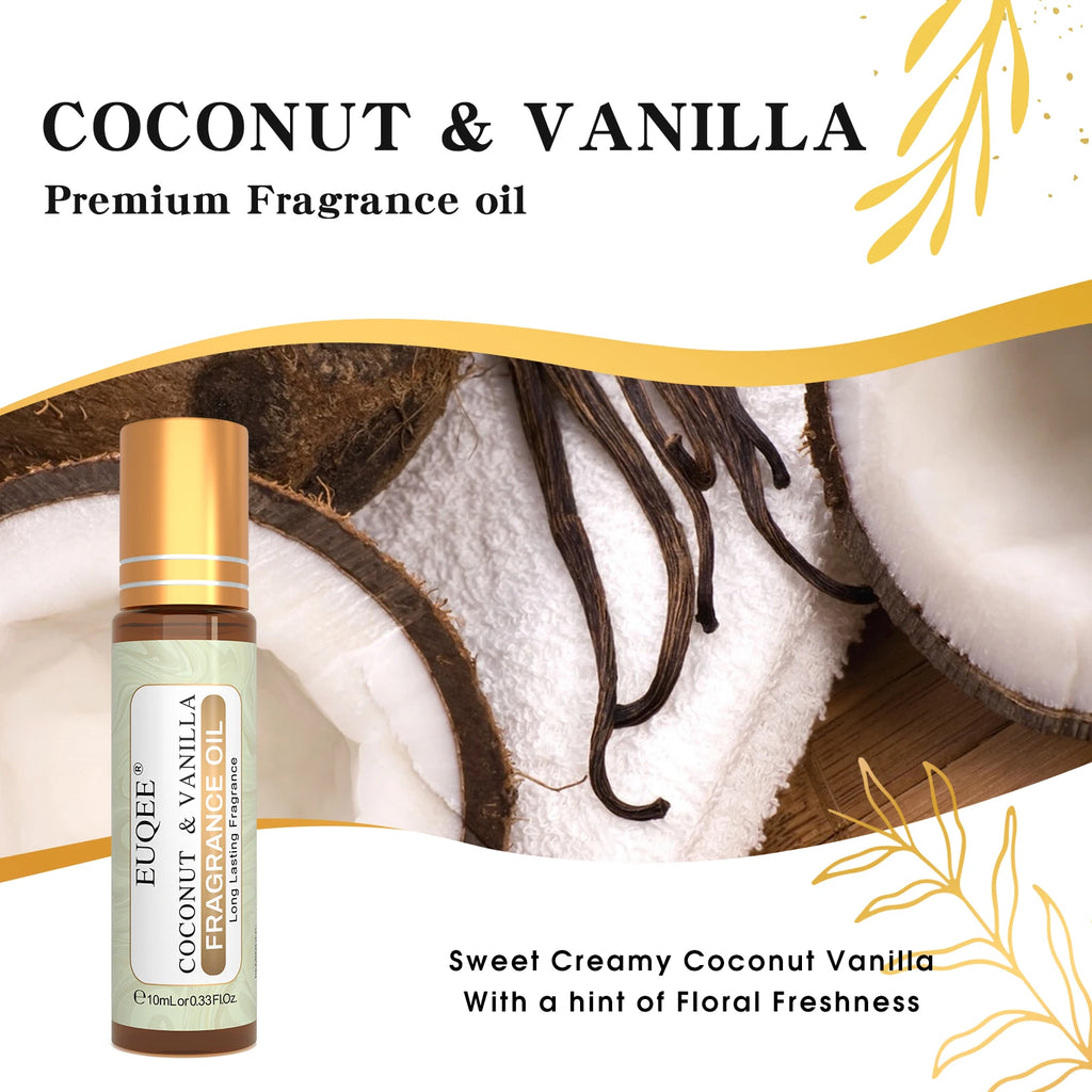 Aceite de Perfume Roll-On — Set de 3 Fragancias Coco & Vainilla