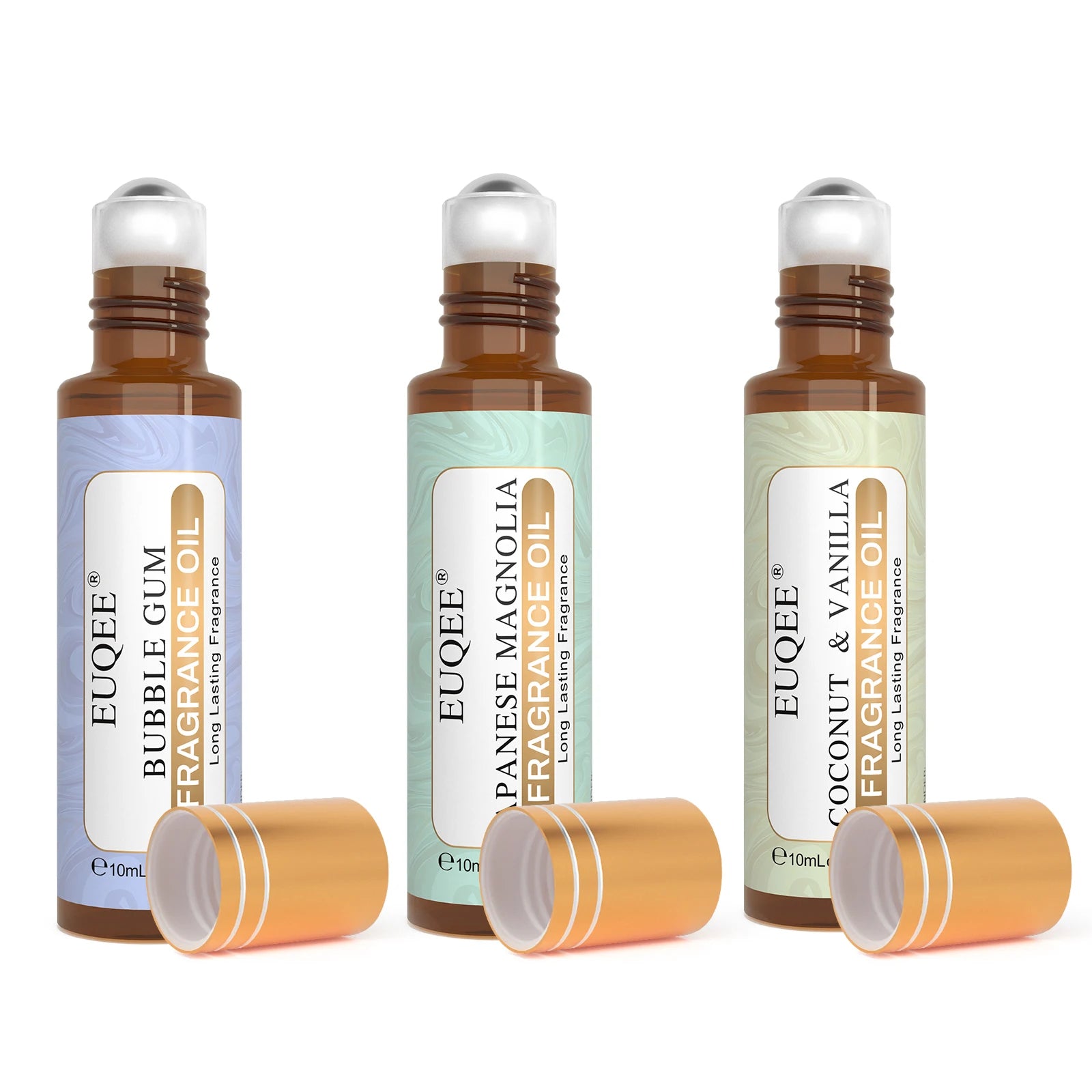 Aceite de Perfume Roll-On — Set de 3 Fragancias Coco & Vainilla